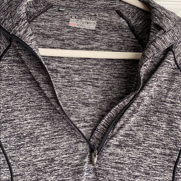 Quarter Zip Semi-Fitted Under Armour Gray Pullover - Picture 5 of 8